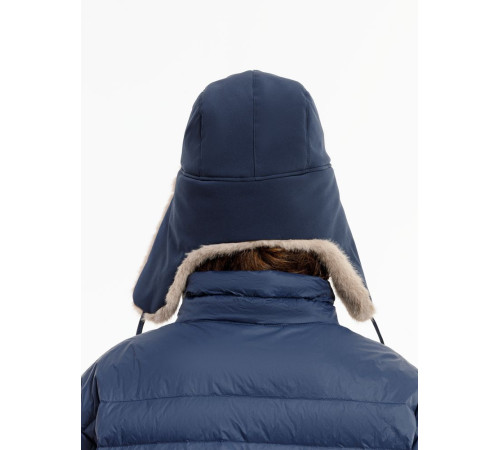 Шапка-ушанка Wasa, темно-синяя