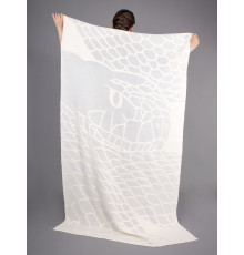 Плед Serpentica, молочный с люрексом