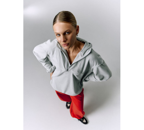 Анорак флисовый унисекс Fliska, светло-серый