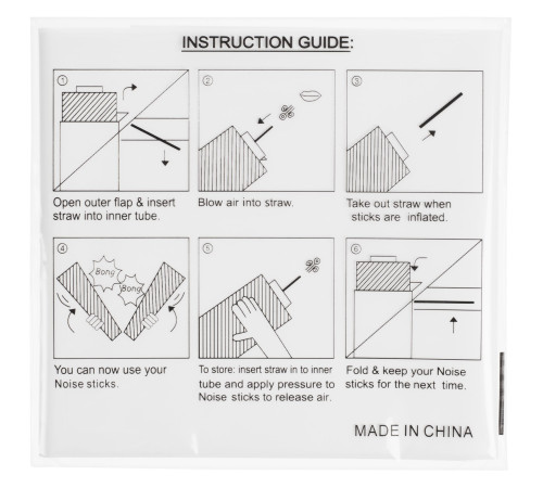 Палки-стучалки для болельщиков «Пошумим», белые