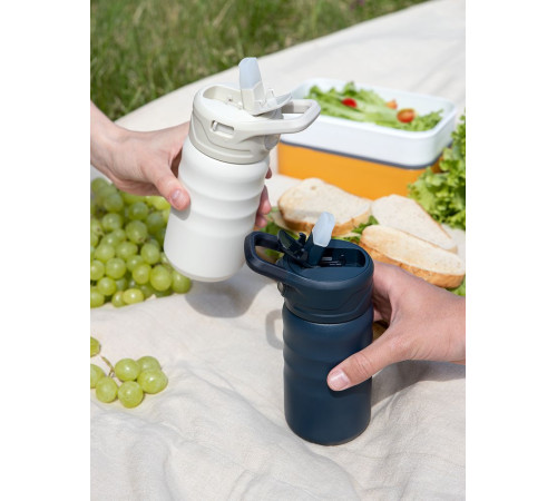 Термобутылка Fujisan 2.0 без логотипа, темно-синяя