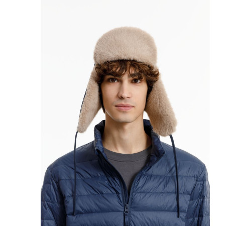 Шапка-ушанка Wasa, темно-синяя