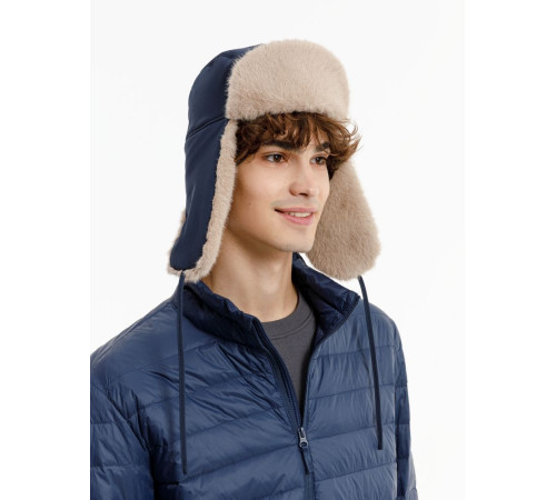 Шапка-ушанка Wasa, темно-синяя