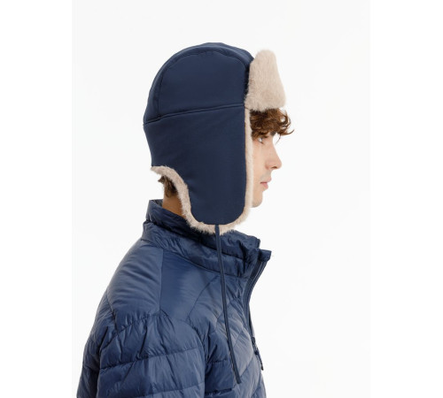 Шапка-ушанка Wasa, темно-синяя