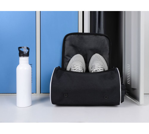 Сумка для обуви Equipex, черная с белым