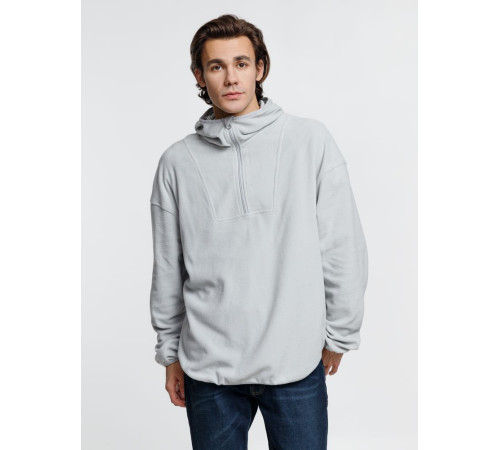 Анорак флисовый унисекс Fliska, светло-серый