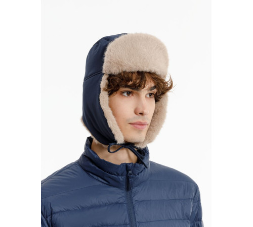 Шапка-ушанка Wasa, темно-синяя