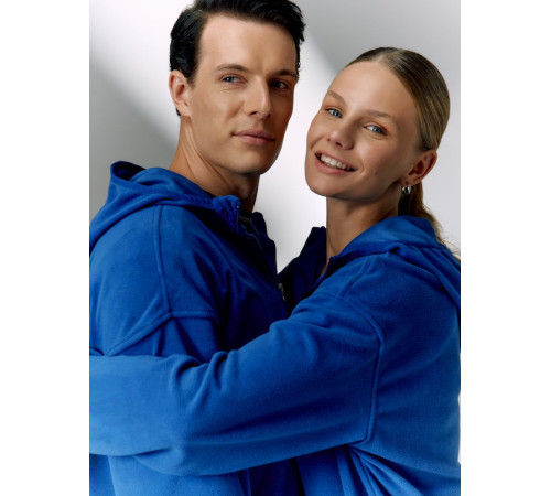 Анорак флисовый унисекс Fliska, ярко-синий