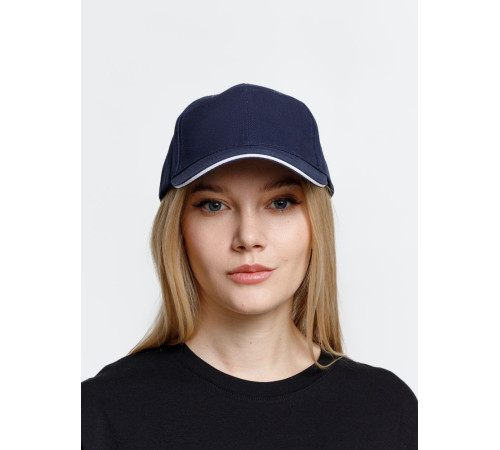 Бейсболка Buffalo, темно-синяя с белым