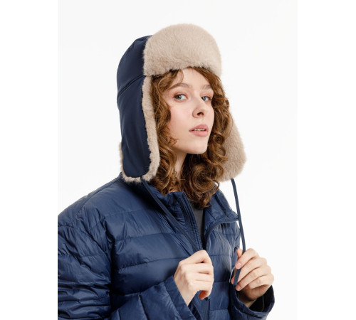 Шапка-ушанка Wasa, темно-синяя