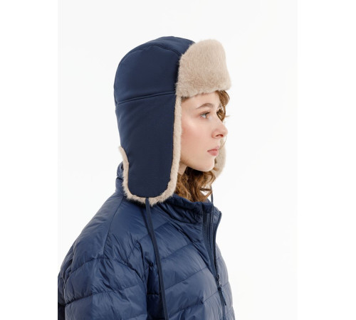 Шапка-ушанка Wasa, темно-синяя