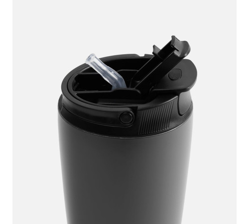 Термостакан с двумя поильниками Duetta, серый