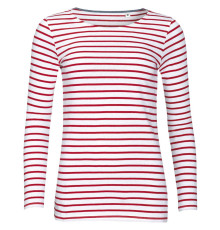 Футболка женская Marine Women, белая с красным