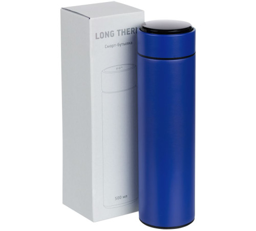 Смарт-бутылка с заменяемой батарейкой Long Therm, синяя