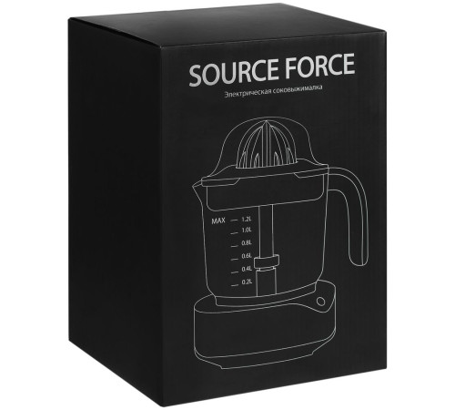 Электрическая соковыжималка для цитрусовых Source Force, серебристо-черная