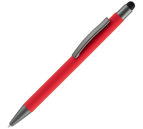 Ручка шариковая Atento Soft Touch со стилусом, красная
