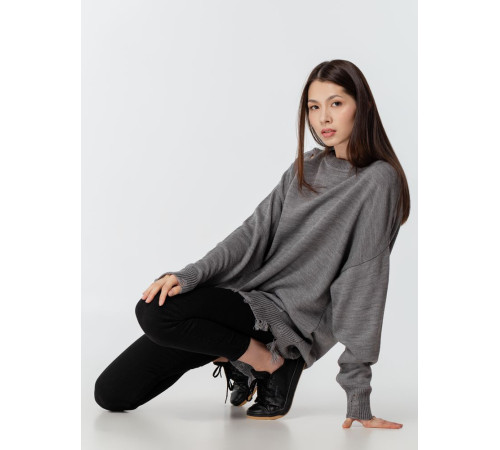 Джемпер оверсайз унисекс Grunge, серый