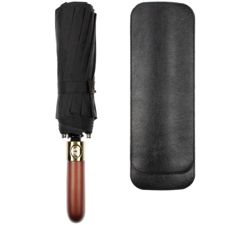 Зонт складной Cloudburst в подарочной упаковке, черный