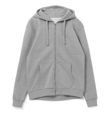 Толстовка на молнии с капюшоном Unit Siverga, серый меланж