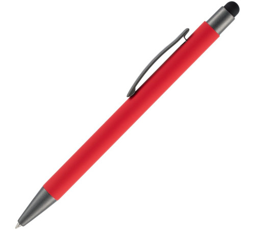 Ручка шариковая Atento Soft Touch со стилусом, красная