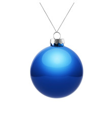 Елочный шар Finery Gloss, 8 см, глянцевый синий