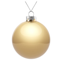 Елочный шар Finery Gloss, 10 см, глянцевый золотистый