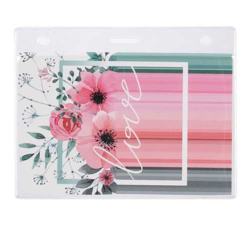 Карман для бейджа Lucid, горизонтальный, из фактурного ПВХ