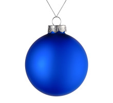 Елочный шар Finery Matt, 10 см, матовый синий