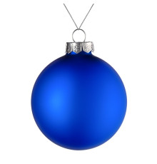 Елочный шар Finery Matt, 10 см, матовый синий