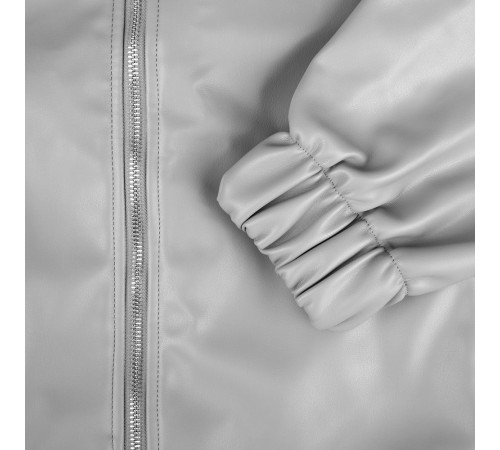 Бомбер из искусственной кожи Univer, серый