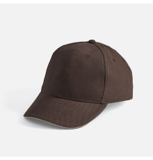 Бейсболка Buffalo, коричневая с бежевым