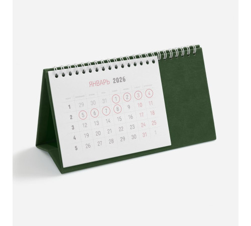 Календарь настольный Brand, зеленый