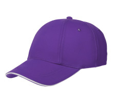 Бейсболка Canopy, фиолетовая с белым кантом