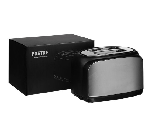 Электрический тостер Postre, серебристо-черный