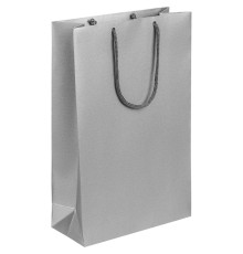 Пакет бумажный «Блеск», средний, серебристый