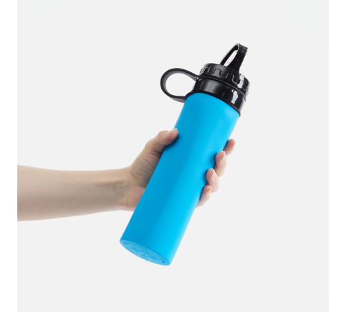 Складная бутылка для воды Langfossen, голубая