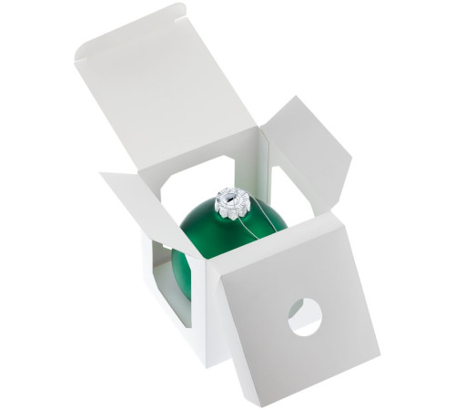 Елочный шар Finery Matt, 10 см, матовый зеленый