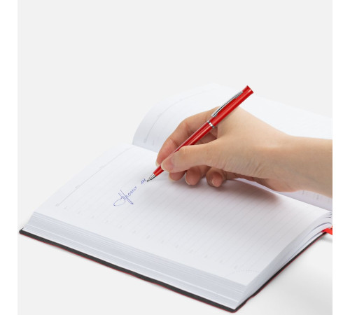 Ручка шариковая Euro Chrome, красная