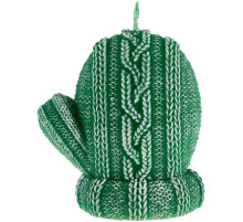 Свеча Kniteam, варежка, зеленая