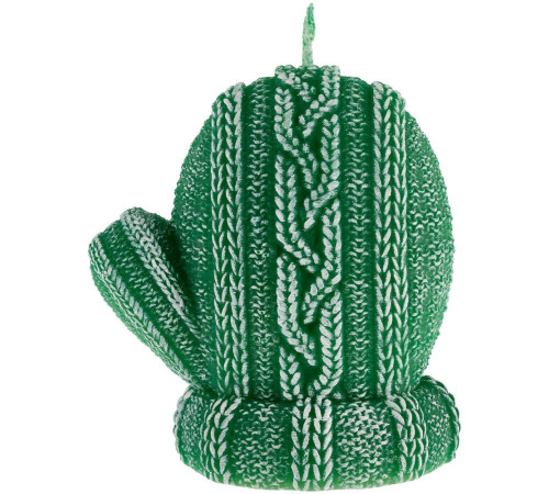 Свеча Kniteam, варежка, зеленая
