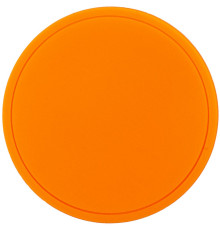 Лейбл из ПВХ Dzeta Round, L оранжевый неон