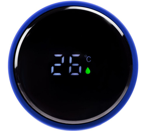 Смарт-бутылка с заменяемой батарейкой Long Therm Soft Touch, синяя