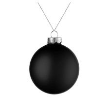 Елочный шар Finery Matt, 8 см, матовый черный