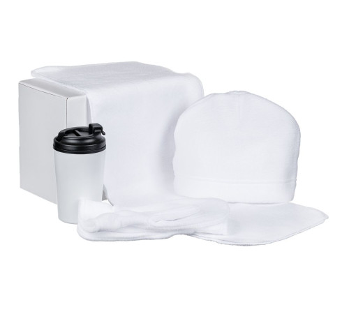 Набор Fleecy с термостаканом белый