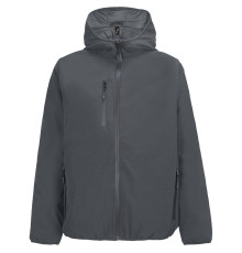 Куртка софтшелл с капюшоном мужская Falcon Men, темно-серая