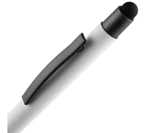 Ручка шариковая Atento Soft Touch со стилусом, белая