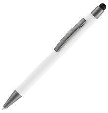 Ручка шариковая Atento Soft Touch со стилусом, белая