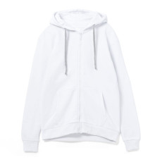 Толстовка на молнии с капюшоном Unit Siverga Heavy, белая