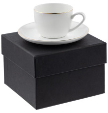 Кофейная пара Select, белая с золотистой отводкой