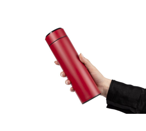 Смарт-бутылка с заменяемой батарейкой Long Therm, красная